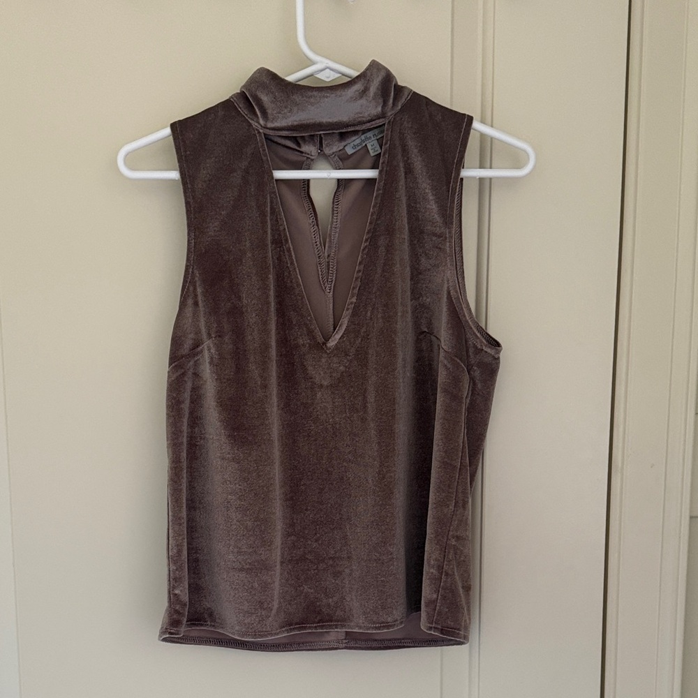 Velvet V Neck Tank Top
